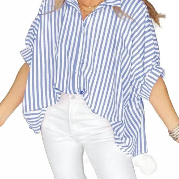 NWOT DAY + MOON oversized button down shirt (S) - Picture 1 of 7